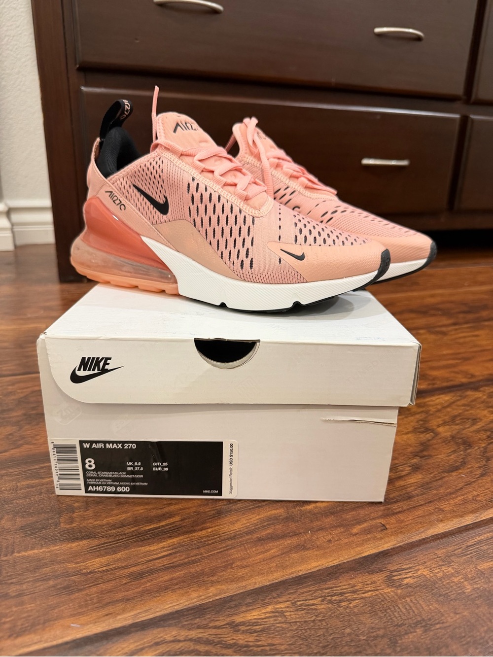 Nike Women’s Air Max 270 Coral Pink Sneakers
